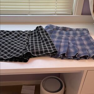 Girls Plaid Skirt Set (Size 7)